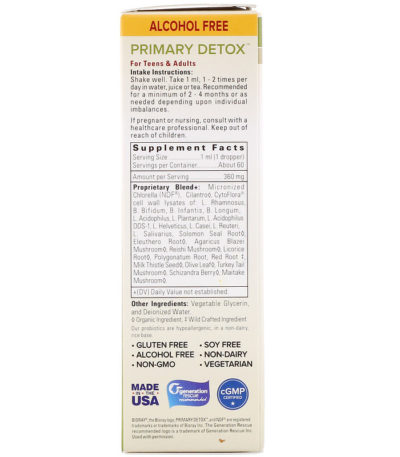 Primary Detox، مادة منشطة مزيلة للسموم شديد التحمل، خالية من الكحول، 2 أونصة سائلة (60 مل)  من متجر روزا في فلسطين