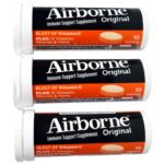 ⁦AirBorne, مجموعة فيتامين ج الأصلية المعززة للمناعة، بطعم البرتقال الحامض، 3 أنابيب، 10 أقراص فوارة في كل منهما⁩ - الصورة ⁦3⁩