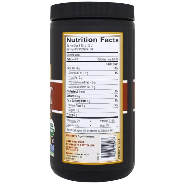 Organic Forti-Flax، دقيق بذور كتان فائق، 16 أونصة (454 جم)  من متجر روزا في فلسطين