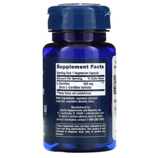 L-Carnitine، به 500 مغ، 30 كبسولة نباتية  من متجر روزا في فلسطين