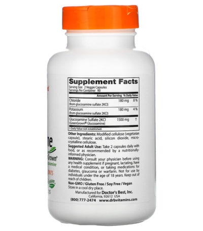 كبريتات الجلوكوزامين النباتي مع GreenGrown Glucosamine، 750 ملجم، 180كبسولة نباتية  من متجر روزا في فلسطين