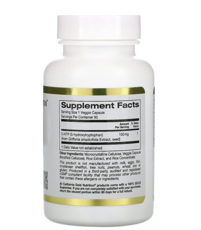 5-HTP، دعم المزاج، مستخلص جريفونيا سيمبليسيفوليا من سويسرا، 100 ملجم، 90 كبسولة نباتية  من متجر روزا في فلسطين
