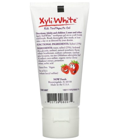 جل معجون أسنان للأطفال XyliWhite، خالٍ من الفلورايد، بخاخ الفراولة، 3.0 أونصة (85 جم) ناو فودز من متجر روزا في فلسطين