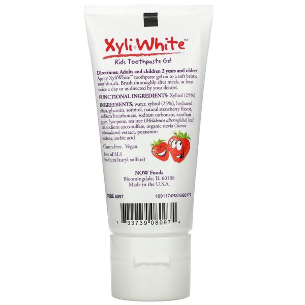 جل معجون أسنان للأطفال XyliWhite، خالٍ من الفلورايد، بخاخ الفراولة، 3.0 أونصة (85 جم) ناو فودز من متجر روزا في فلسطين
