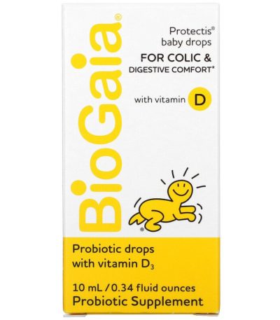 ProTectis، قطرات للأطفال، لعلاج المغص وتسهيل الهضم مع فيتامين د ، 0.34 أونصة سائلة (10 مل) BioGaia من متجر روزا في فلسطين