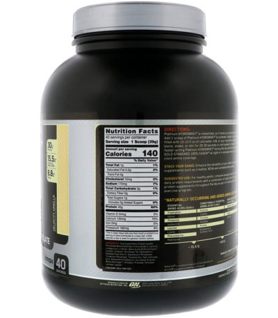 Platinum Hydro Whey، بنكهة الفانيليا السريعة، 3.5 رطل (1.59 كجم)  من متجر روزا في فلسطين