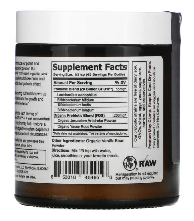 Potent Probiotics with Organic Prebiotics Powder