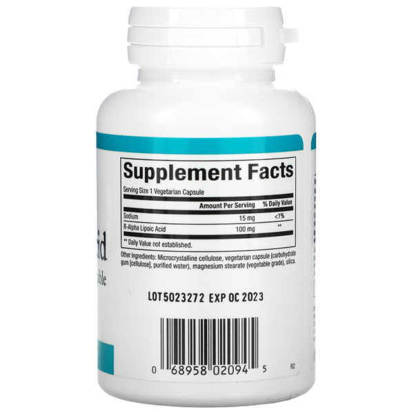 R-Lipoic Acid 100 mg 60 Vegetarian Capsules  من متجر روزا في فلسطين