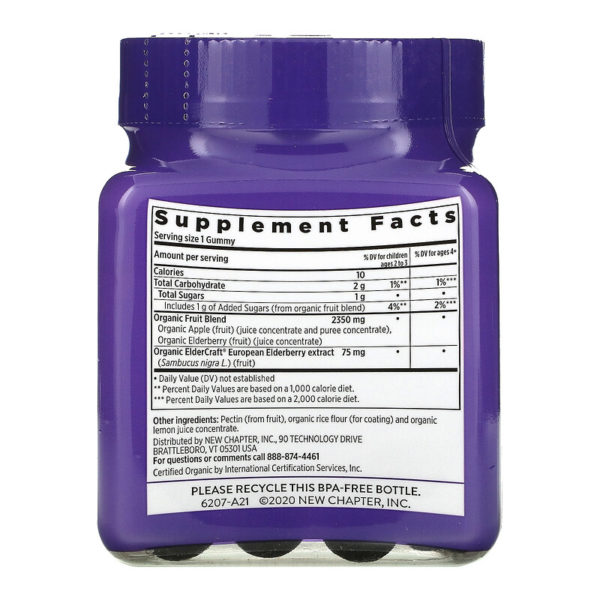 Kids Organic Elderberry Whole-Food Gummies