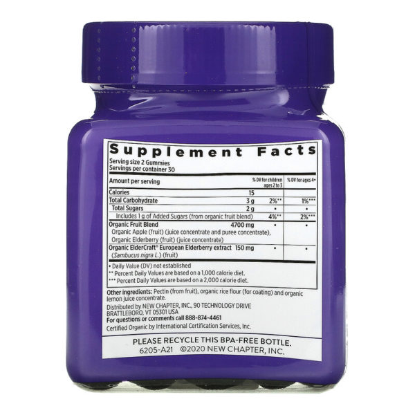 Organic Elderberry Whole-Food Gummies