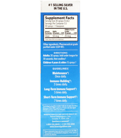 Bio-Active Silver Hydrosol، بخاخ رذاذ خفيف، 10 جزء لكل مليون  من متجر روزا في فلسطين