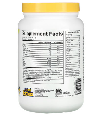 Raw Organic 100% Plant-Based Protein