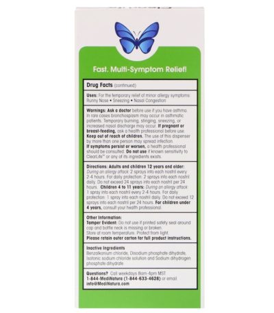 ClearLife، مخفف آمن، رذاذ لتهدئة حساسية الأنف، 0.68 أونصة سائلة (20 مل)  من متجر روزا في فلسطين