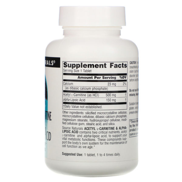 Acetyl L-Carnitine & Alpha-Lipoic Acid