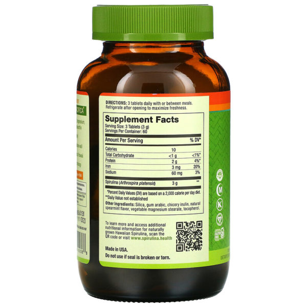 Pure Hawaiian Spirulina، ورق النعناع، 1