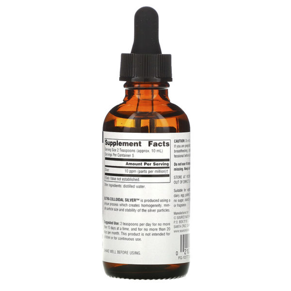 Ultra Colloidal Silver، ‏10 جزء في المليون، 2 أونصة سائلة (59.14 مل)  من متجر روزا في فلسطين