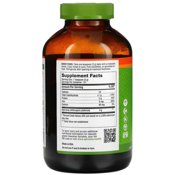 مسحوق Hawaiian Spirulina نقي، 16 أونصة (454 جم)  من متجر روزا في فلسطين