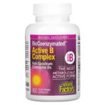 ⁦Natural Factors, BioCoenzymated، مركّب فيتامين ب المتطور، 60 كبسولة نباتية⁩ - الصورة ⁦3⁩