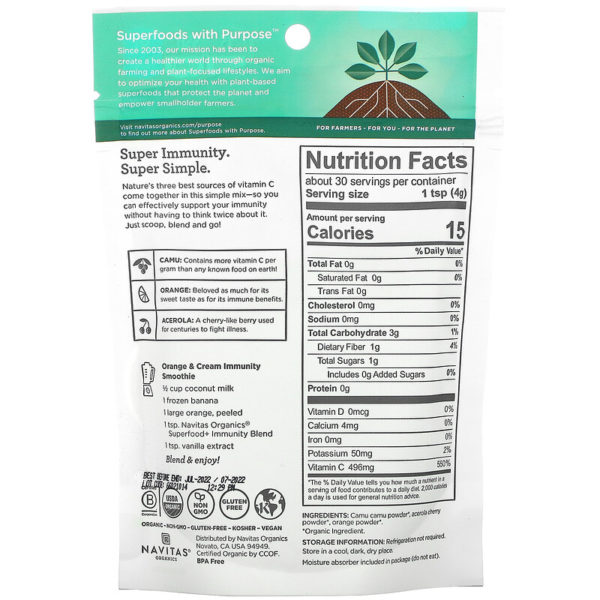 Organic Superfood+ Immunity Blend