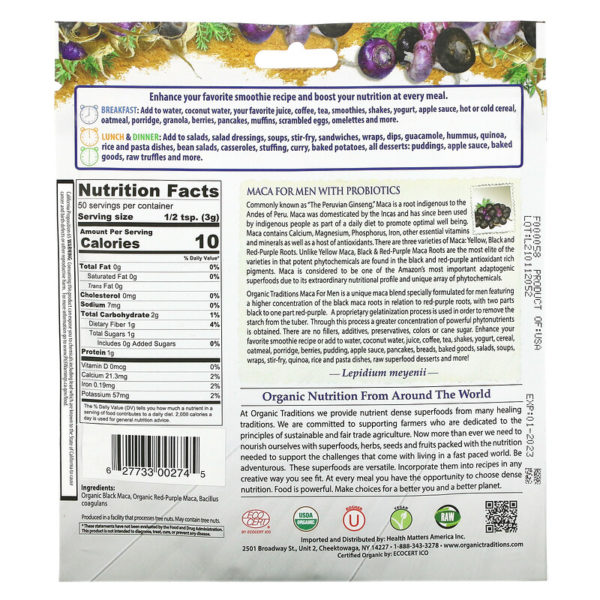 Maca For Men With Probiotics