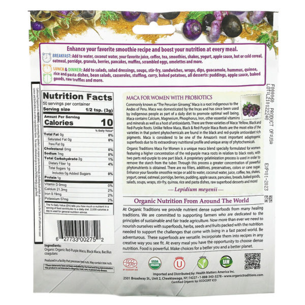 Maca For Women with Probiotics