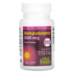 ⁦Natural Factors, B12، ميثيل كوبالامين، 5000 ميكروغرام ، 60 قرص قابل للمضغ⁩ - الصورة ⁦3⁩