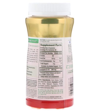 Co Q-10 Gummies، بنكهة الخوخ والمانجو، عبوة 200 ملجم، 60 قطعة حلوى  من متجر روزا في فلسطين