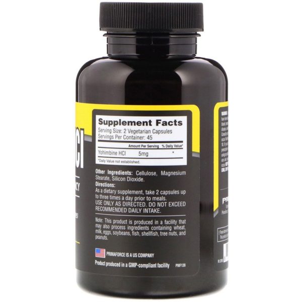 Yohimbine HCl ، 2.5 ملغ، 90 كبسولة نباتية  من متجر روزا في فلسطين