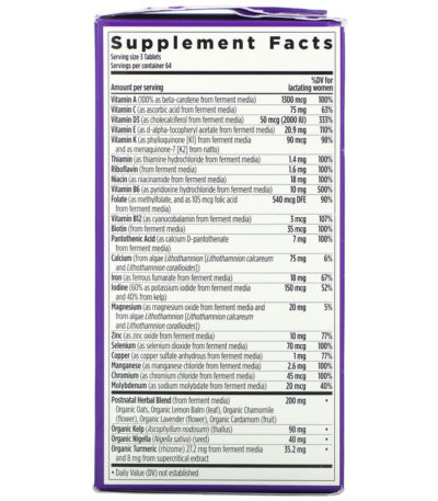 Perfect Postnatal Whole-Food Multivitamin