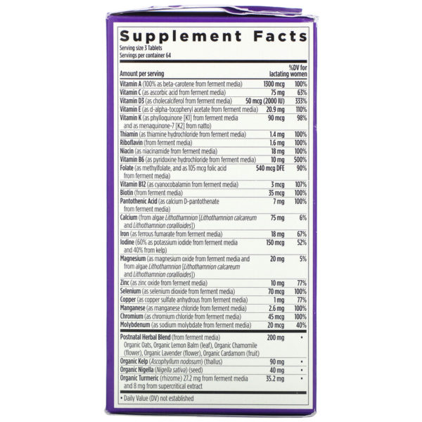 Perfect Postnatal Whole-Food Multivitamin
