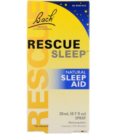 علاجات الزهور الطبيعية، Rescue Sleep، مساعد النوم الطبيعي، رذاذ 0.7 أونصة سائلة (20 مل)  من متجر روزا في فلسطين