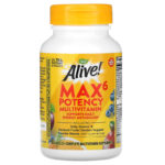 ⁦Nature's Way, Alive! فيتامينات Max6 المتعددة ذات فعالية عالية، بدون حديد مضاف، 90 كبسولة⁩ - الصورة ⁦4⁩