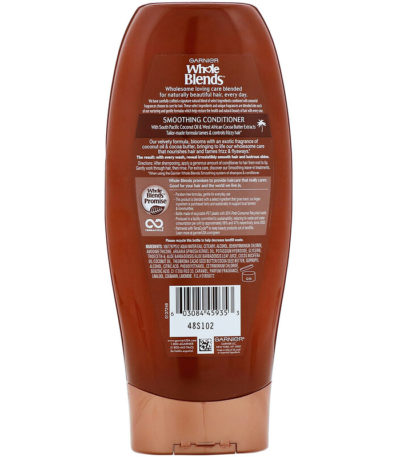 Whole Blends، بلسم تنعيم غني بزيت جوز الهند وزبدة الكاكاو 12.5 أونصة سائلة (370 مل) Garnier من متجر روزا في فلسطين