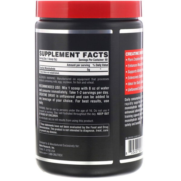 Creatine Drive، بدون نكهات، 10.58 أونصة (300 جم)  من متجر روزا في فلسطين