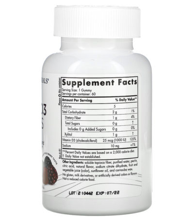 Zero Sugar Vitamin D3 Gummies