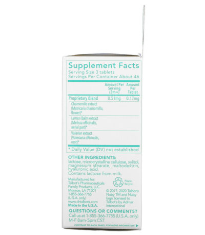 Chamomile Night Time Soothing Tablets