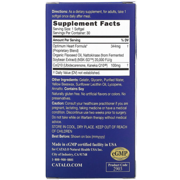 Extra CoQ10 Heart Formula with Nattokinase & Flaxseed Oil