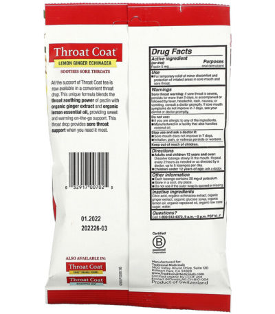 Organic Throat Coat Drops