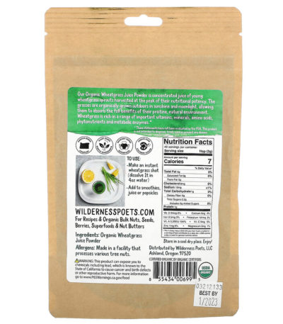 Organic Wheatgrass Juice Powder
