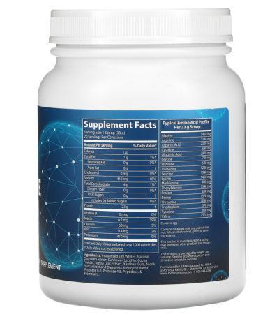 بروتين زلال البيض الطبيعي، بنكهة الشوكولاتة، 24 أونصة (680 جم)  من متجر روزا في فلسطين