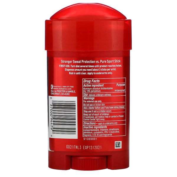 Pure Sport Plus مضاد للعرق/مزيل عرق بالقوة الفائقة، ناعم متماسك، 2.6 أونصة (73 جم) Old Spice من متجر روزا في فلسطين