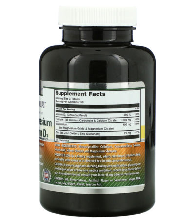 Calcium Magnesium Zinc + Vitamin D3