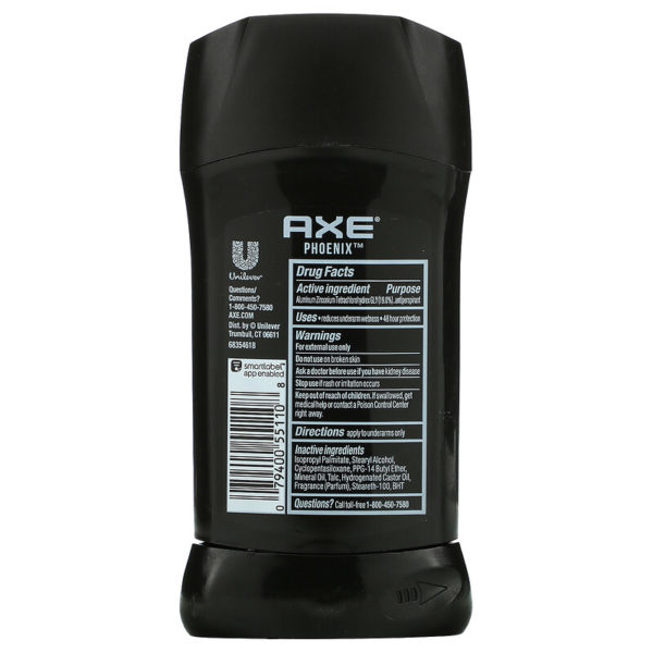 مانع التعرق ومزيل العرق، حماية من التعرق لمدة 48 ساعة، Phoenix‏، 2.7 أونصة (76 جم) Axe من متجر روزا في فلسطين