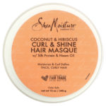 ⁦SheaMoisture‏, قناع للشعر المجعد وإضفاء اللمعان مع بروتين الحرير وزيت النيم، جوز الهند والكركديه، 12 أونصة (340 جم)⁩ - الصورة ⁦3⁩