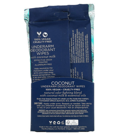 Underarm Deodorant Wipes with Coconut Milk & Essential Oils