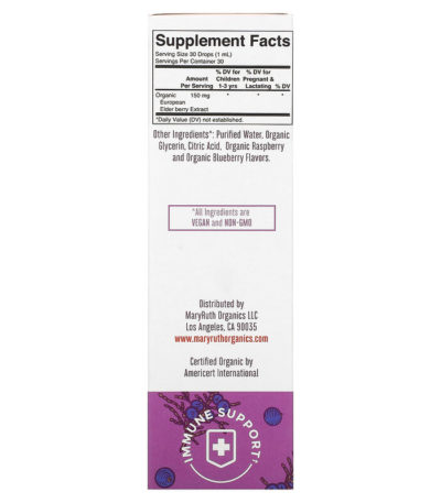 Organic Elderberry Liquid Drops