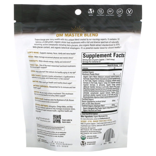 Certified Organic Mushroom Powder + Botanicals