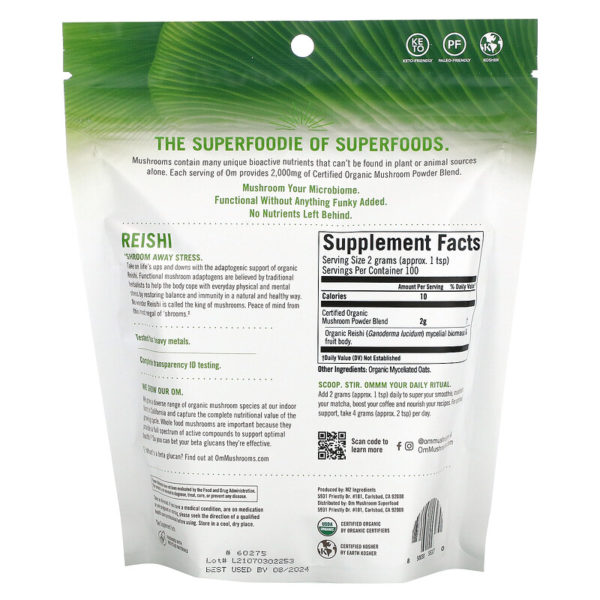 Certified Organic Mushroom Powder